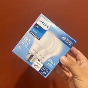 PHILIPS LED Daylight 60W Equivalent Bulb - White (2 Pack)